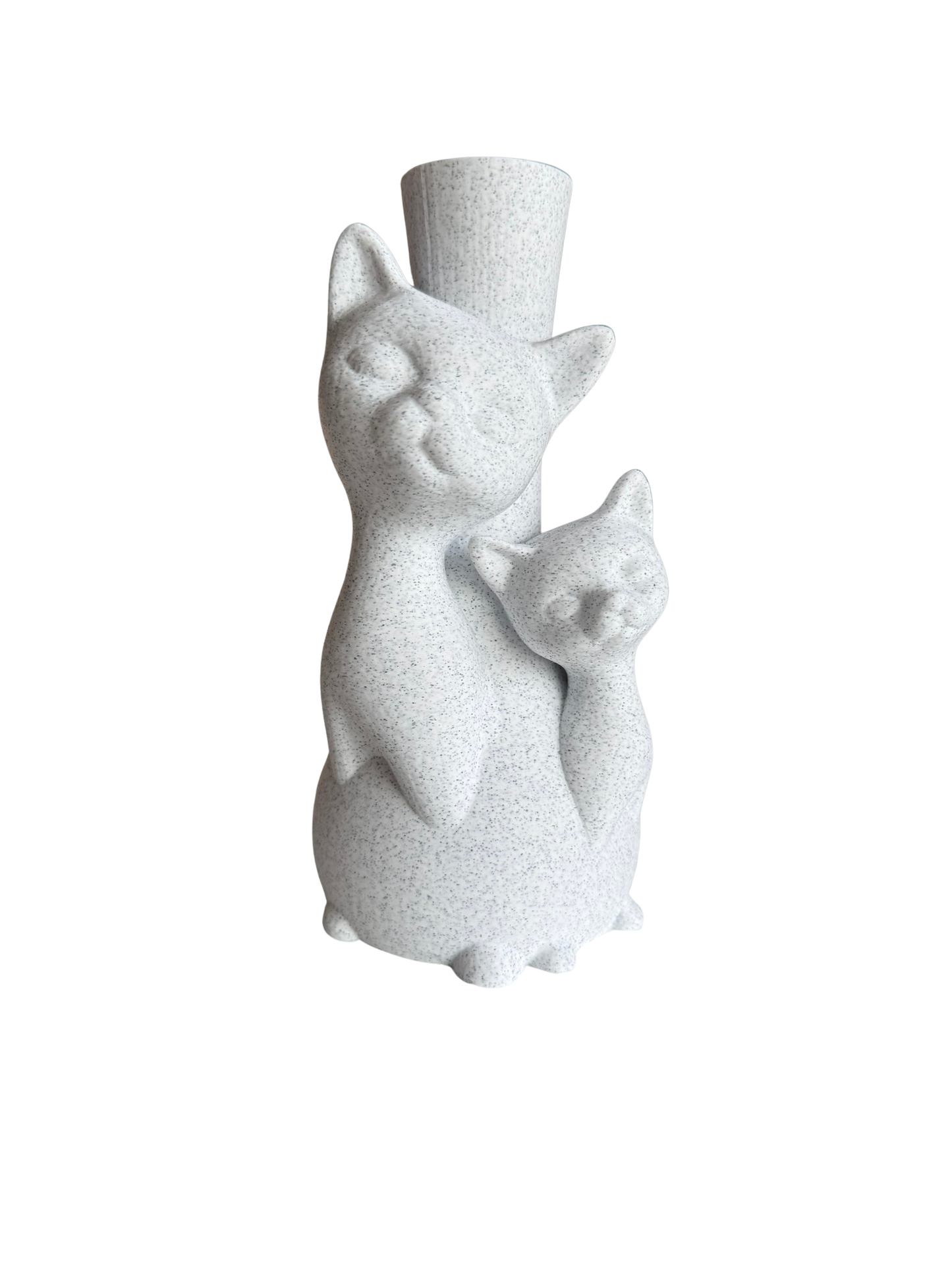 Wazon kotek z kociakiem – dekoracyjny wazon 3D do kwiatów