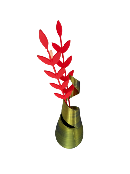 Wazon rozchylany spiralny 3D – nowoczesna dekoracja z dynamiczną formą | Wysokość ok. 20 cm